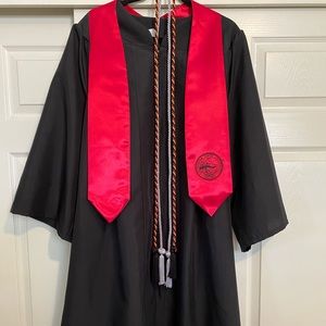 Black Graduation Cap and Gown 🎓